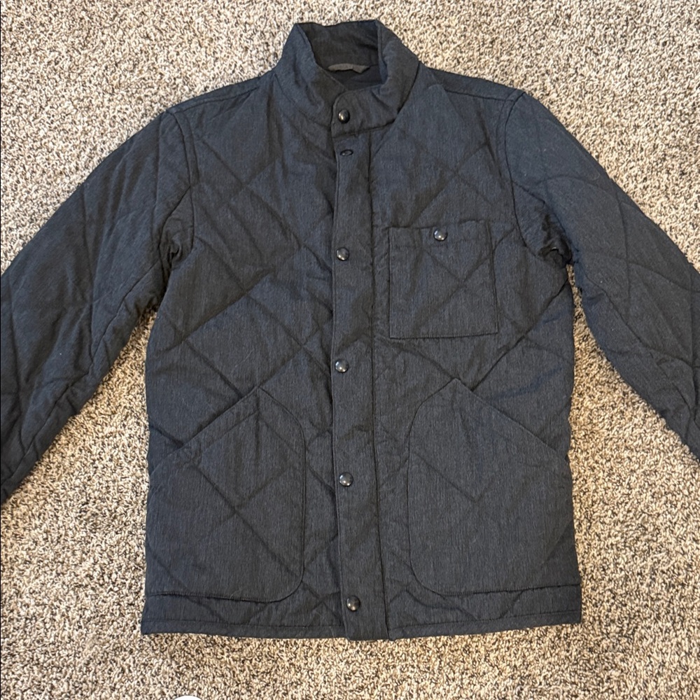 J. Crew Men's Dark Gray Quilted Puffer Jacket